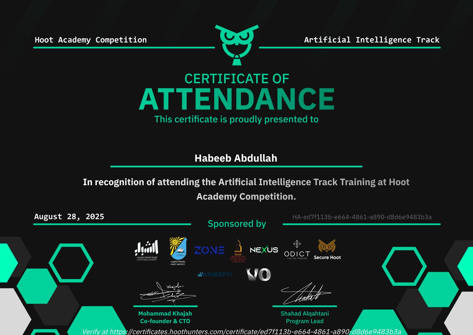 Workshop Attendance